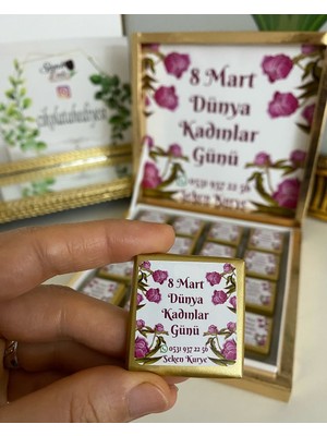 Siyah Lale Baskılı Kutulu Çikolata  Nikah, Söz, Nişan Hediyelik - 150 Adet