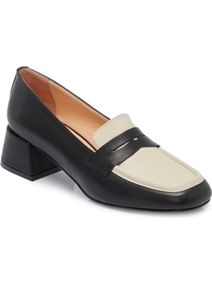 Tergan Siyah Hakiki Deri Kadın Topuklu Ayakkabı - K25I1AY67809-A23