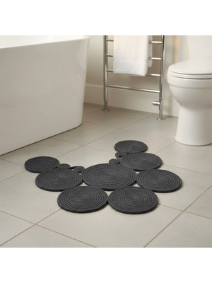 Comfort Craft Jüt Çift Taraflı Klozet Önü Paspası| Antrasit |  Yıkanabilir Banyo Paspası | Leke Tutmaz