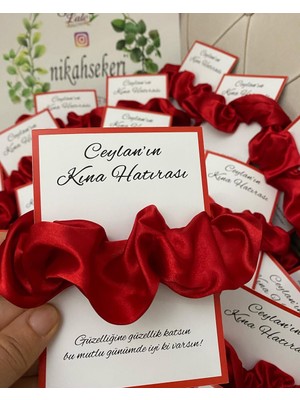 Siyah Lale Kına Tokası Hediyelik Kırmızı - 50 Adet