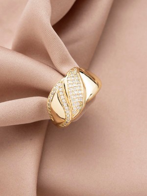 Xuping Özel Seri 14K , Gold , Sarı Renk Tasarım Ayarlanabilir Çelik Yüzük