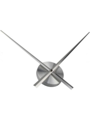 PremiumPort Şık Gümüş Renk Saat Motoru Akrep ve Yelkovan Seti