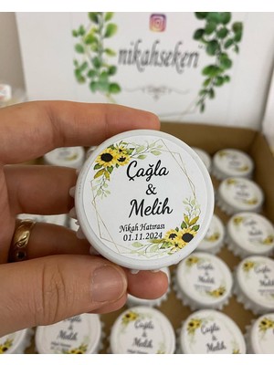 Siyah Lale Açacak Magnet Nikah, Söz, Nişan Hediyelik 25 Adet