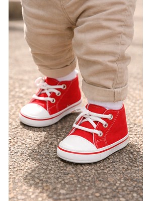 Minissa Baby Kids Bebek Ilk Adım Ayakkabısı, Kaydırmaz Tabanlı Yürüyüş Ayakkabısı, Patik Convers