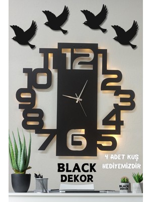 PremiumPort Modern Dekoratif Rakamlı Işıklı Duvar Saati, Şık ve Fonksiyonel Tasarım