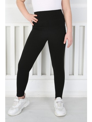 buğrahayalin Dar Paça Birinci Kalite Fitilli Kumaş Siyah Kız Çocuk Günlük Tayt