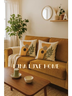 Luna Luxe Home Aurea | Bohem Tasarım 2'li Dekoratif Kırlent Kılıfı Seti (43X43CM)