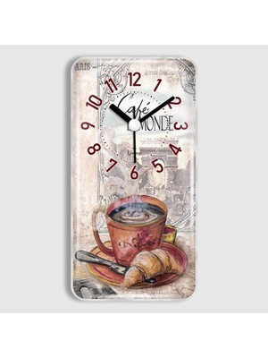 PremiumPort Şık Dikdörtgen Mıknatıslı Buzdolabı Saati, 17 Cm, Modern Tasarım