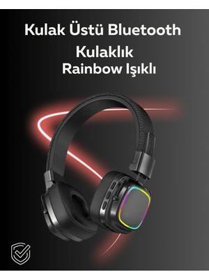 Senson Rgb Işıklı Katlanabilir Bluetooth 5.3 Kulak Üstü Kulaklık - Lisinya