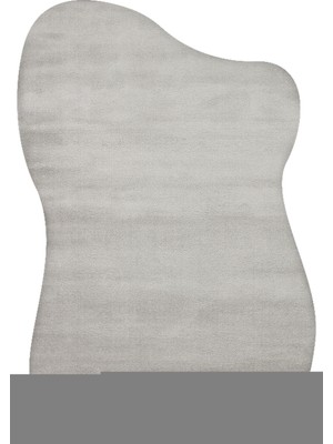 Akbel Halı Zen AMORF01 Gri - Zen Koleksiyon Özel Şekilli Kesim Toz Vermez Yumuşak Tuşeli Zarif Makine Halı