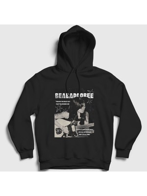 Presmono Unisex Siyah Space Cadet Beabadoobee Beatrice Bea Kristi Kapüşonlu Sweatshirt