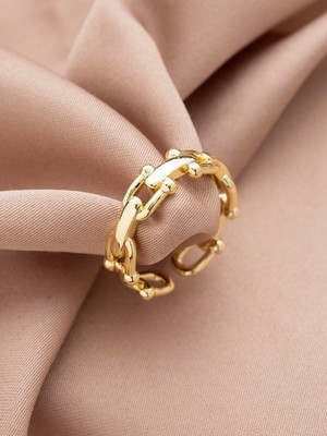 Xuping ZİNCİR TASARIM ÖZEL SERİ 14K ÇELİK YÜZÜK