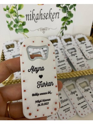 Siyah Lale Açacak Magnet Nikah, Söz, Nişan Hediyelik 50 Adet