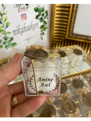 Siyah Lale Bubble Mum Kutulu Nikah, Söz, Nişan Hediyelik - 100 Adet