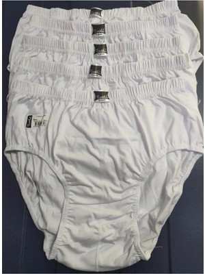 Tutku Erkek Beyaz Penye Külot 3 Adet Standart Desenli Çok Renkli Paça Tipi