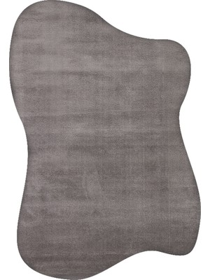 Akbel Halı Zen Amorf01 Antrasit - Zen Koleksiyon Özel Şekilli Kesim Toz Vermez Yumuşak Tuşeli Zarif Makine Halı