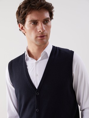 Lc Waikiki Yeni Sezon Standart Kalıp V Yaka Erkek Triko Yelek