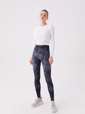 Lc Waikiki Yeni Sezon Beli Lastikli Batik Desenli Kadın Spor Tayt