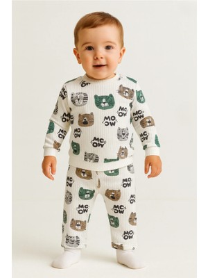 Buufuu Bebek Takım Al Üst Pamuklu Baskılı