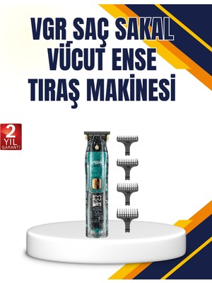 Eco Lounge Vgr V-695 Profesyonel Tıraş Makinesi Seramik Bıçaklı Turbo Güçlü Motor