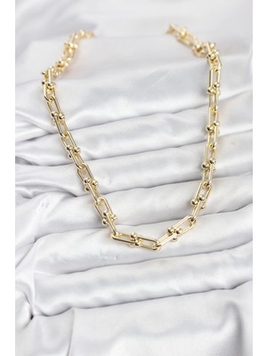 Shopwave Pirinç Gold Renk Tifani Model Kadın Kolye - TJ-BKO10822