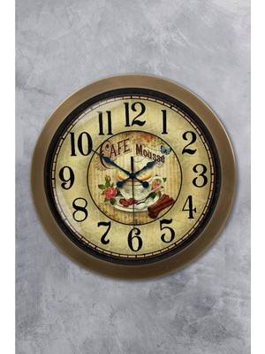 PremiumPort Şık Metal Mutfak Duvar Saati, 36 Cm, Modern ve Dayanıklı Tasarım