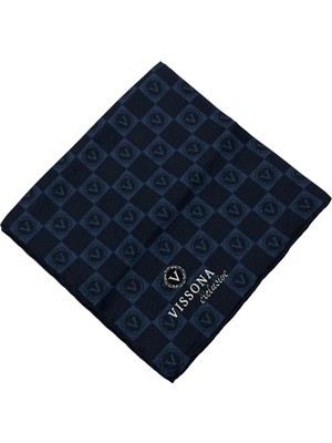 Vissona Exclusive Twill Ipek Eşarp - 50877 - 0033 - Lacivert