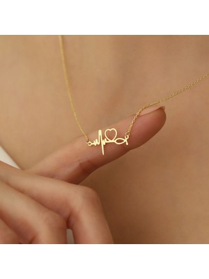 Nox Jewelry 925 Ayar Gümüş Kalp Atışı Kolye