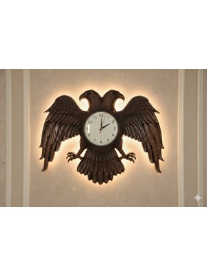 PremiumPort Şık Çift Başlı Kartal Tasarımlı Saat, Zarif ve Modern Görünüm