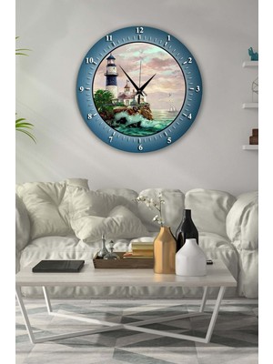 PremiumPort Retro Tarzda 35X35 cm Duvar Saati, Şık ve Dekoratif Tasarım