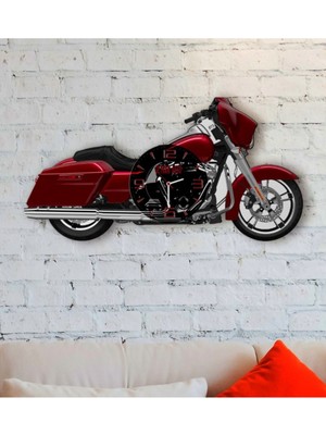 PremiumPort Kişiye Özel Motosiklet Temalı Ahşap Duvar Saati, Modern ve Şık Tasarım