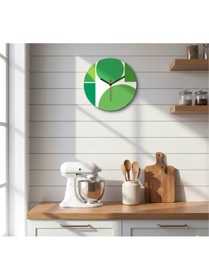 PremiumPort Modern Yeşil Duvar Saati, Sessiz Mekanizma, Özel Tasarım, Şık Dekorasyon