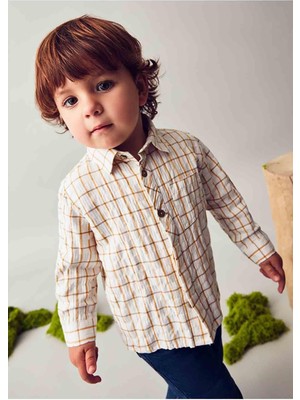 Mayoral Erkek Çocuk Kışlık Gömlek Krem