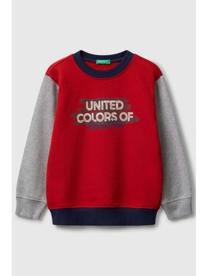 Benetton Bebe Sweatshirt Erkek Bebek Kırmızı 1-6 Yaş