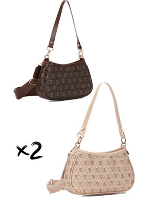 Newish Polo Kadın Çapraz Askılı Baget El ve Omuz Çantası 2 Adet NEWPOLO334