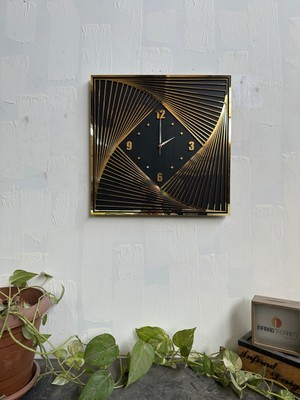 PremiumPort Şık Ahşap Tasarımlı Dekoratif Duvar Saati, Zarif ve Modern Dokunuş