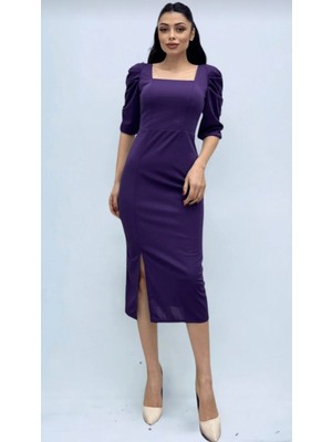 Arin Kare Yaka Ara Boy Elbise