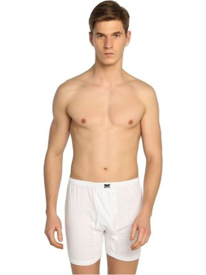 Tutku Erkek Beyaz Penye Paçalı Külot 6'lı Paket Yeni Sezon Battal Boy Çok Renkli Desen