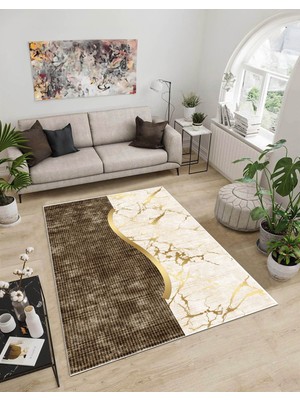 Dijidekor Shine M(58) Kahverengi Saçaksız Mutfak Koridor Yolluk Salon Yatak Odası Halısı