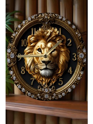 PremiumPort Şık Yuvarlak Ahşap Duvar Saati, Kuvars Hareketli, 3D ve 2d Tasarım, Modern Görünüm