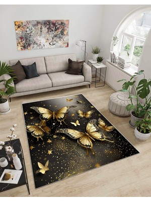 Dijidekor Shine M(275) Siyah Saçaksız Mutfak Koridor Yolluk Salon Yatak Odası Halısı