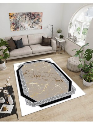 Dijidekor Shine M(113) Beyaz Saçaksız Mutfak Koridor Yolluk Salon Yatak Odası Halısı