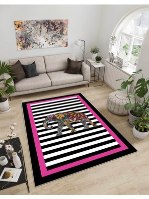 Dijidekor Shine M(66) Siyah Saçaksız Mutfak Koridor Yolluk Salon Yatak Odası Halısı