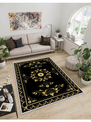 Dijidekor Shine M(277) Siyah Saçaksız Mutfak Koridor Yolluk Salon Yatak Odası Halısı