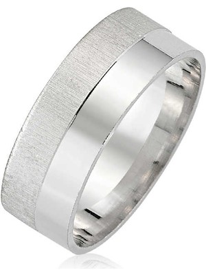 Fumeyabi Gümüş Mat Parlak Alyans