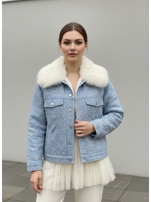 Rabiossa Kadın Içi Kürklü Kot Ceket