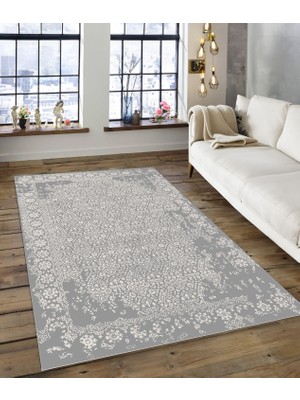 Dijidekor Shine M(136) Gri Saçaksız Mutfak Koridor Yolluk Salon Yatak Odası Halısı