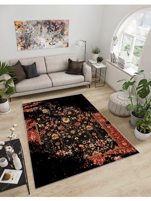 Dijidekor Shine M(180) Siyah Saçaksız Mutfak Koridor Yolluk Salon Yatak Odası Halısı