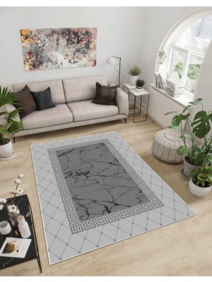 Dijidekor Shine M(63) Gri Saçaksız Mutfak Koridor Yolluk Salon Yatak Odası Halısı