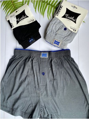 Tutku Erkek Penye Düz Boxer 3'lü-Karışık-S